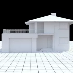 highly detailed single-family house 16 3D model