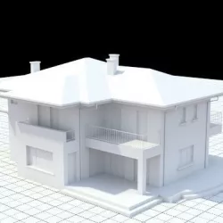 highly detailed single-family house 19 3D model