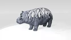 Hippo Dust Voronoi 3D model