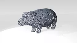 Hippo Voronoi 3D model