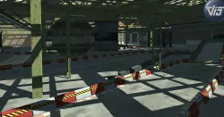 Industrial cart racing track Low-poly  3D model