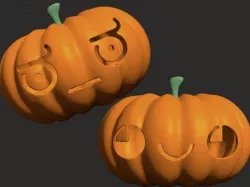Kaomoji Halloween Pumpkin