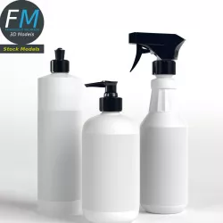 Kitchen Basics Bottles Set 3D model