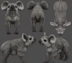 koala Low-poly  3D model