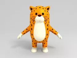 Leopard Character 3D model