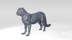 Leopard Voronoi 3D model