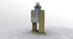 LHBP Control Tower Low-poly  3D model