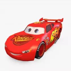 Lightning Mcqueen Low Poly Low-poly  3D model