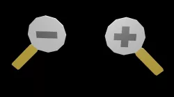 Low pole loupe symbol Low-poly  3D model