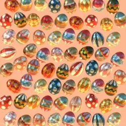 Low Poly Art Animated Easter Ornamental Eggs 3D model
