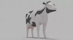 low poly cow 3d model  Low-poly  3D model