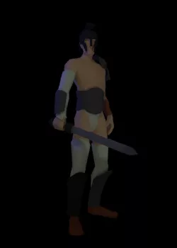 Low Poly Gladiator Rigged Low-poly 3D model