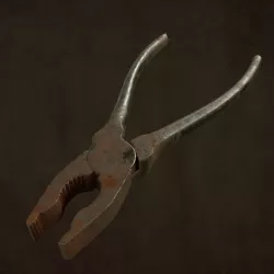 Low poly of old pliers game ready Low-poly  3D model