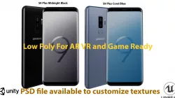 Low Poly Samsung galaxy S9 Plus Models For AR VR and Game Ready  Low-poly  3D model