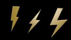 Low poly thunder symbols 1 Low-poly  3D model
