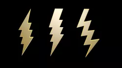 Low poly thunder symbols 3 Low-poly  3D model