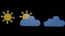 Low poly weather symbol Low-poly  3D model