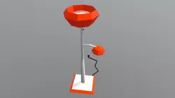 LP Lamp - Household Prop Low-poly  3D model