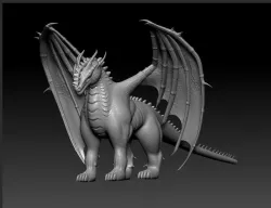 Mature Dragon Low-poly  3D model