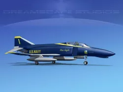 McDonnell Douglas F-4J Phantom II USN Blue Angels 3D model