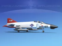 McDonnell Douglas F-4J Phantom II V02 USN 3D model