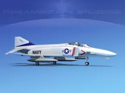 McDonnell Douglas F-4J Phantom II V03 USN 3D model
