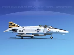 McDonnell Douglas F-4J Phantom II V08 USN 3D model