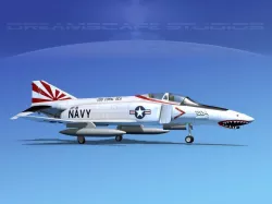 McDonnell Douglas F-4J Phantom II V09 USN 3D model
