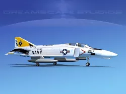 McDonnell Douglas F-4J Phantom II V10 USN 3D model