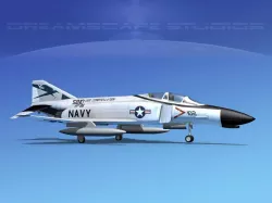 McDonnell Douglas F-4J Phantom II V11 USN 3D model