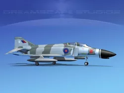 McDonnell Douglas F-4J Phantom II V22 UK 3D model