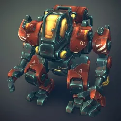 Mech Constructor - Humanoids Low-poly  3D model