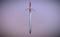Medieval Great Sword Low-poly  3D model