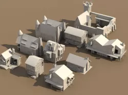 Medieval Houses 3D model