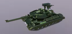 military battle tank Low-poly  3D model