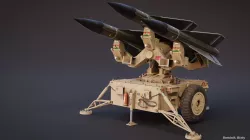 Mim-23 Hawk Air defense system - game-ready asset Low-poly  3D model