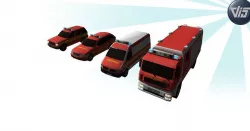 Mobile firefighting vehicles Low-poly  3D model