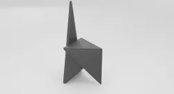 Modern Metal Triangular Chair Low-poly  3D model