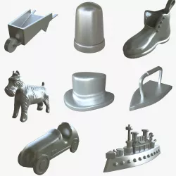 Monopoly Game Pieces 3D model