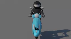 moped Low-poly  3D model