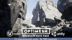 Mountain Rocks - 3D Models PBR Pack Low-poly  3D model