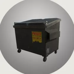 Multi Game Engine AAA Quality PBR Asset - Old Trash Dumpster Low-poly  3D model