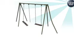 Old creepy swing Low-poly  3D model