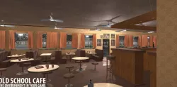 Old school cafe Low-poly  3D model