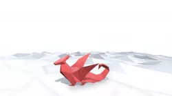 Origami Dragon Low-poly  3D model