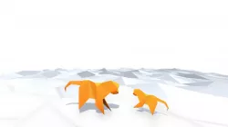 Origami Monkey Low-poly  3D model