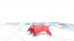 Origami Ox Low-poly  3D model