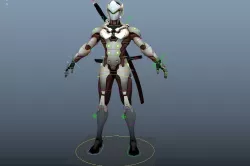 Overwatch Genji Maya rig 3D model