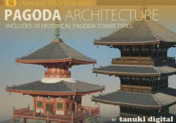 Pagoda Architecture Low-poly  3D model