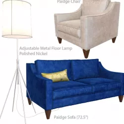 Paidge Sofa Paidge Chair Adjustable Metal Floor Lamp 3D model